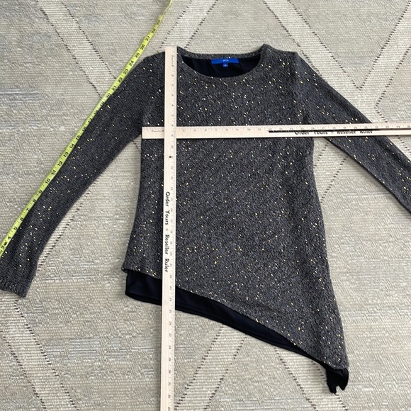 Apt.9 Gray Sequin Asymmetrical Sweater - Small - Picture 7 of 11
